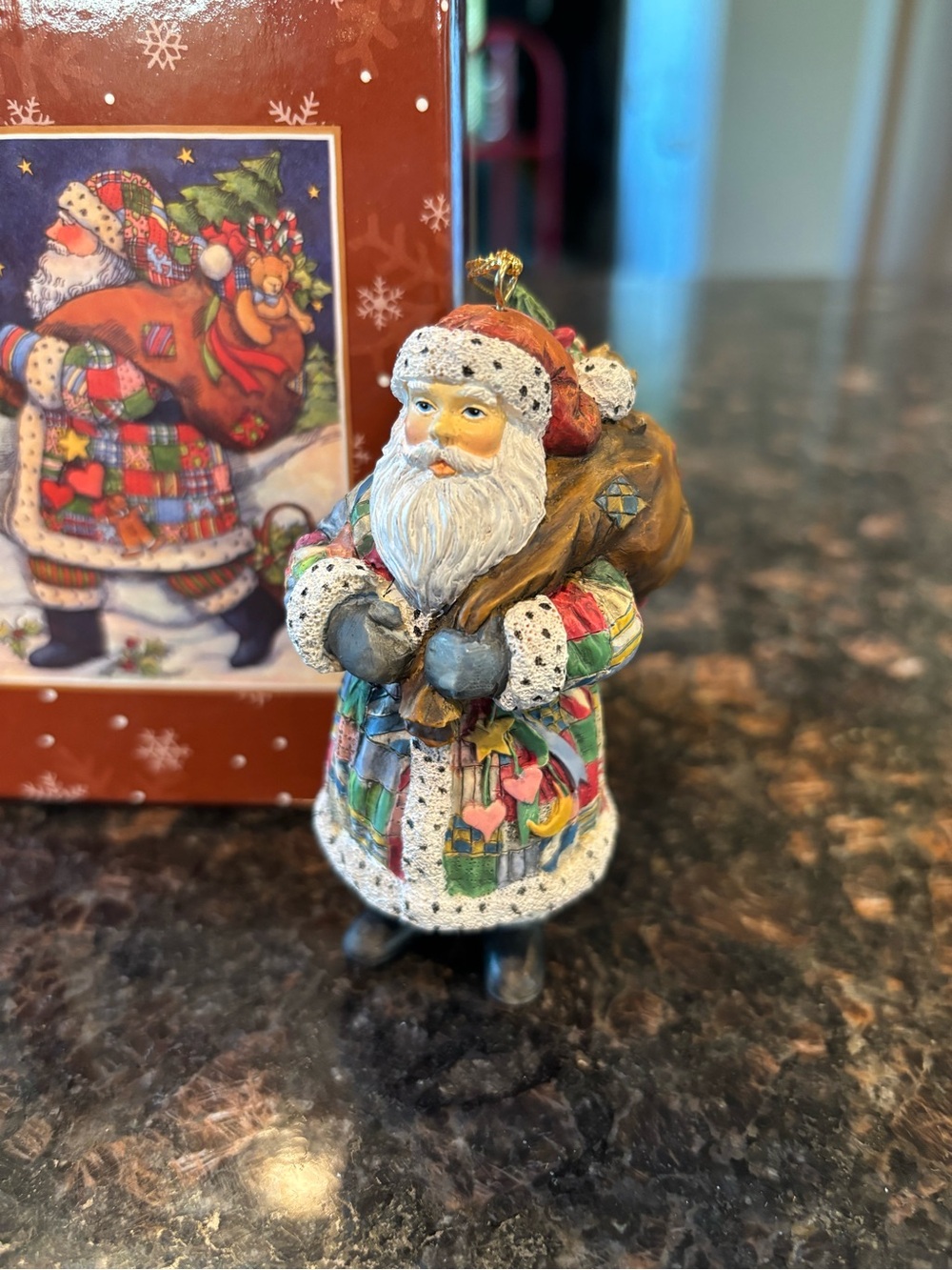 Vintage Lang Christmas Ornament - Santa with Bag of Gifts